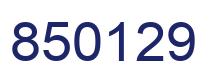 Number 850129 blue image