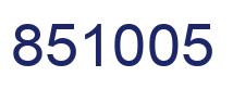 Número 851005 imagen azul