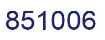 Número 851006 imagen azul