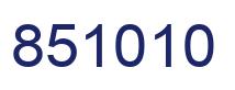 Número 851010 imagen azul