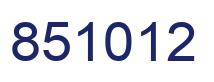 Número 851012 imagen azul