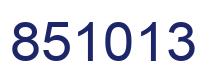 Número 851013 imagen azul