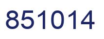 Número 851014 imagen azul