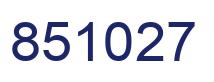 Número 851027 imagen azul