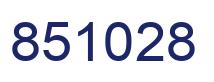 Number 851028 blue image