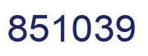 Number 851039 blue image