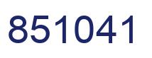 Number 851041 blue image