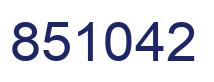 Number 851042 blue image