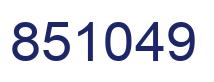 Number 851049 blue image