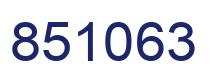 Number 851063 blue image