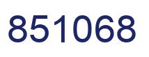 Number 851068 blue image