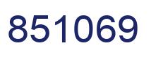 Number 851069 blue image