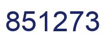 Number 851273 blue image