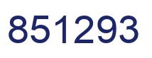 Number 851293 blue image