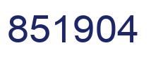 Number 851904 blue image