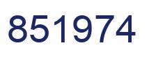 Número 851974 imagen azul