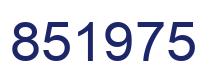 Number 851975 blue image