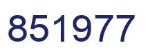 Number 851977 blue image