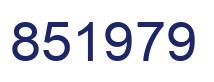 Number 851979 blue image