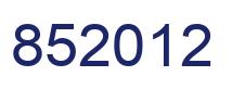Número 852012 imagen azul