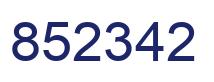 Number 852342 blue image