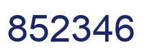 Number 852346 blue image