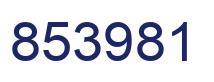 Number 853981 blue image