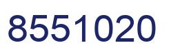 Number 8551020 blue image