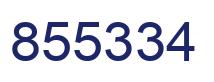 Number 855334 blue image