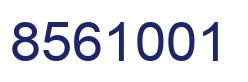Number 8561001 blue image