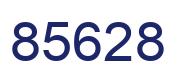 Number 85628 blue image