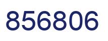 Number 856806 blue image