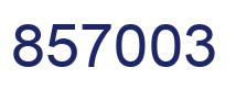 Number 857003 blue image