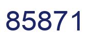 Number 85871 blue image