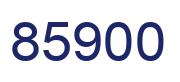 Número 85900 imagen azul