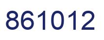 Number 861012 blue image