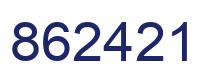 Number 862421 blue image
