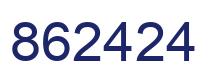 Number 862424 blue image