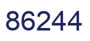 Número 86244 imagen azul