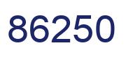 Número 86250 imagen azul