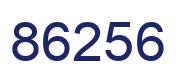 Número 86256 imagen azul