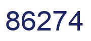 Number 86274 blue image