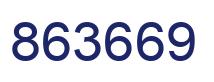 Number 863669 blue image