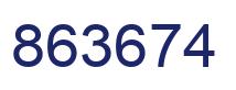 Number 863674 blue image