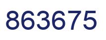 Number 863675 blue image