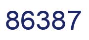 Number 86387 blue image