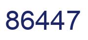 Number 86447 blue image