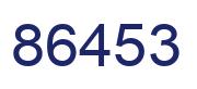 Number 86453 blue image