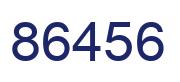 Number 86456 blue image