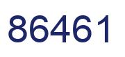 Number 86461 blue image